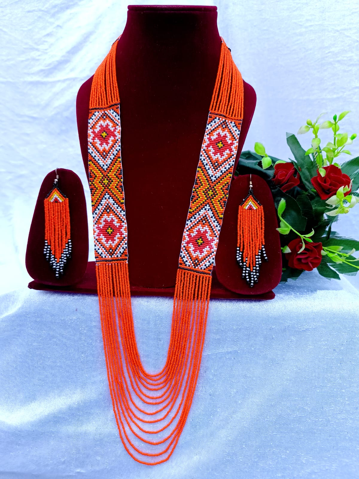 Colorful Layered Tribal Beaded Necklace