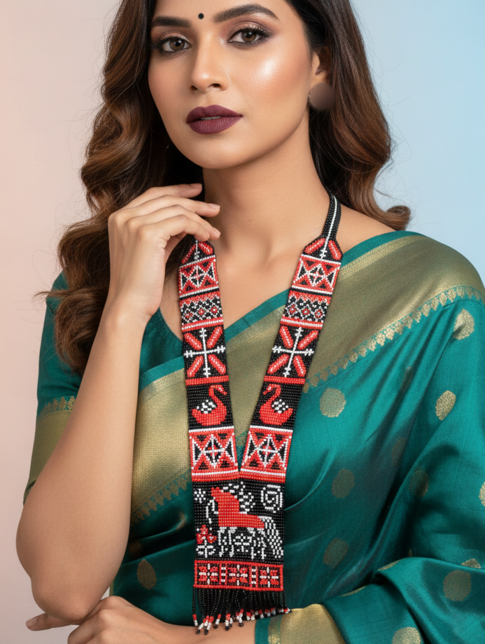 Designer Handmade Bead Necklace – Traditional Elegance