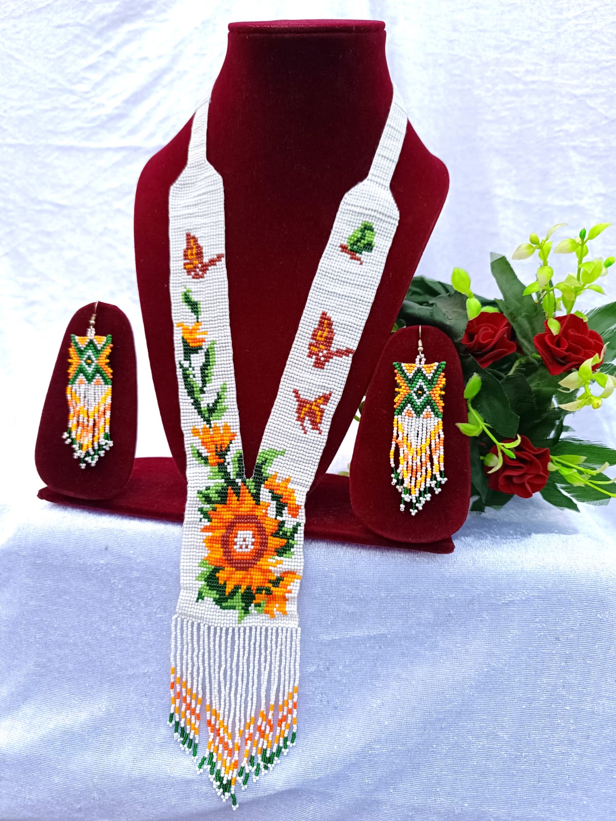 Colorful Boho Chunky Beaded Necklace Set