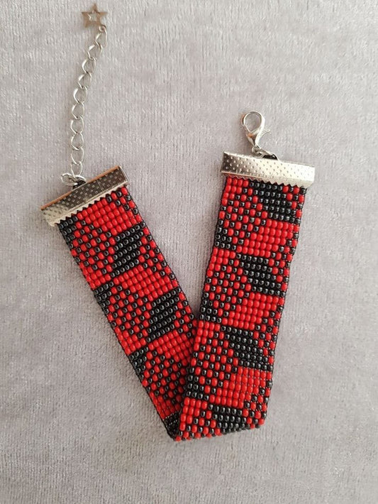 Chunky Tribal Leather and Beaded Bracelet Life Fashion 
