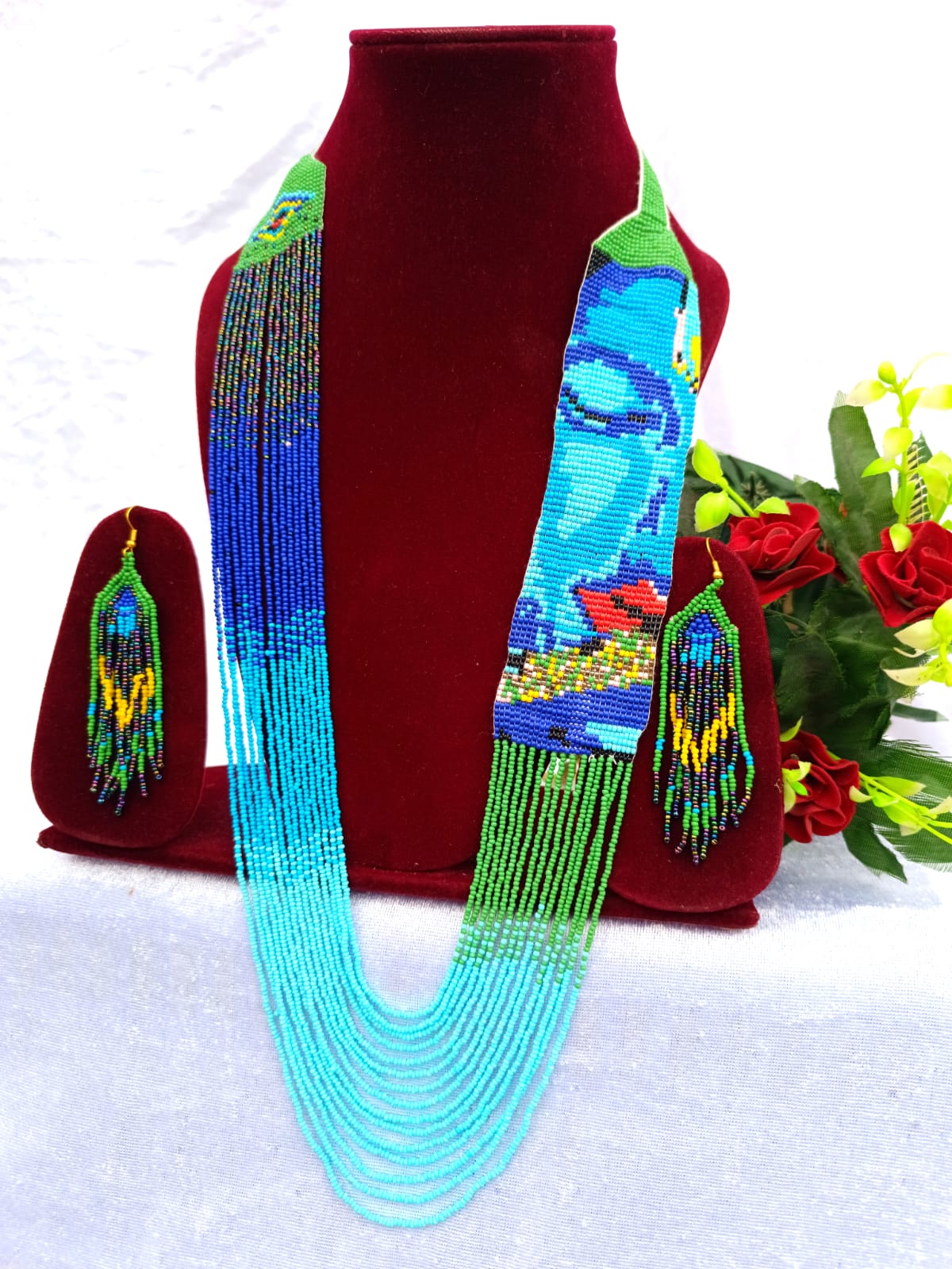 Indian Kundan Necklace and Earrings Set