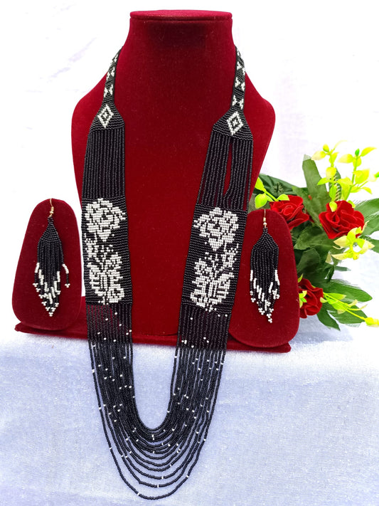 Traditional Indian tribal jewellery set with necklace and earrings – Life Fashion handmade design
