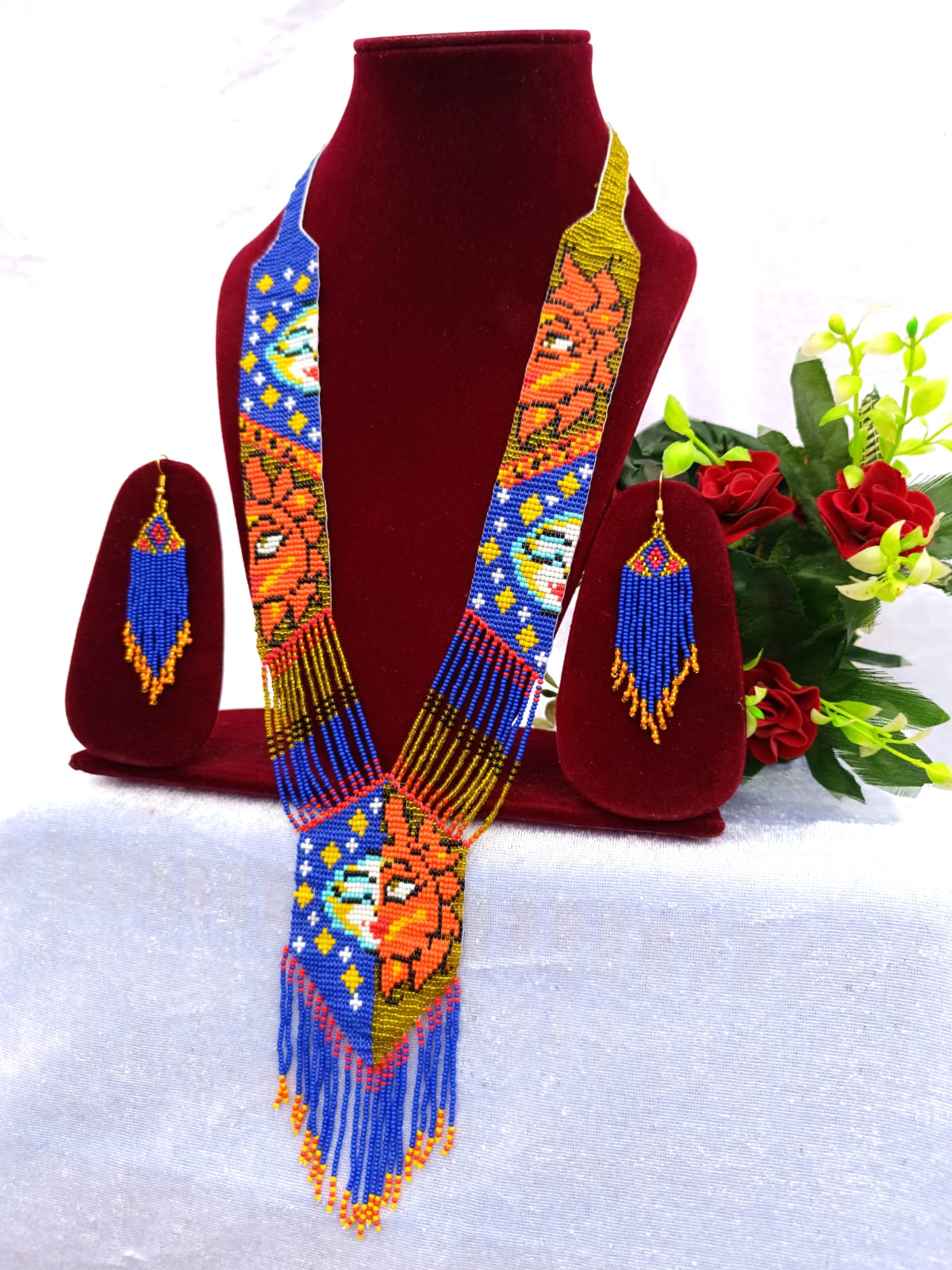 Bold Tribal Statement Beaded Necklace Set Life Fashion 