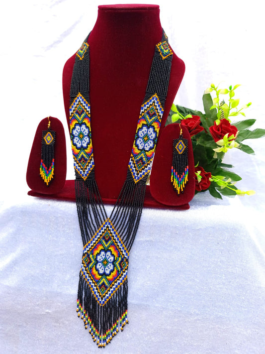 Festive Indian Beaded Necklace Set Life Fashion 