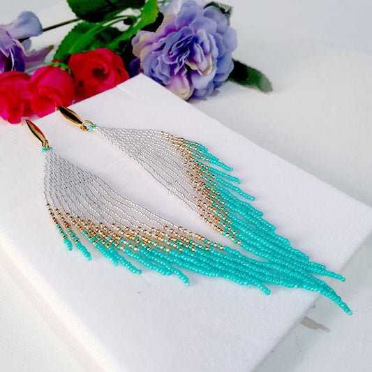 Colorful Threadwork Hoop Earrings Life Fashion 