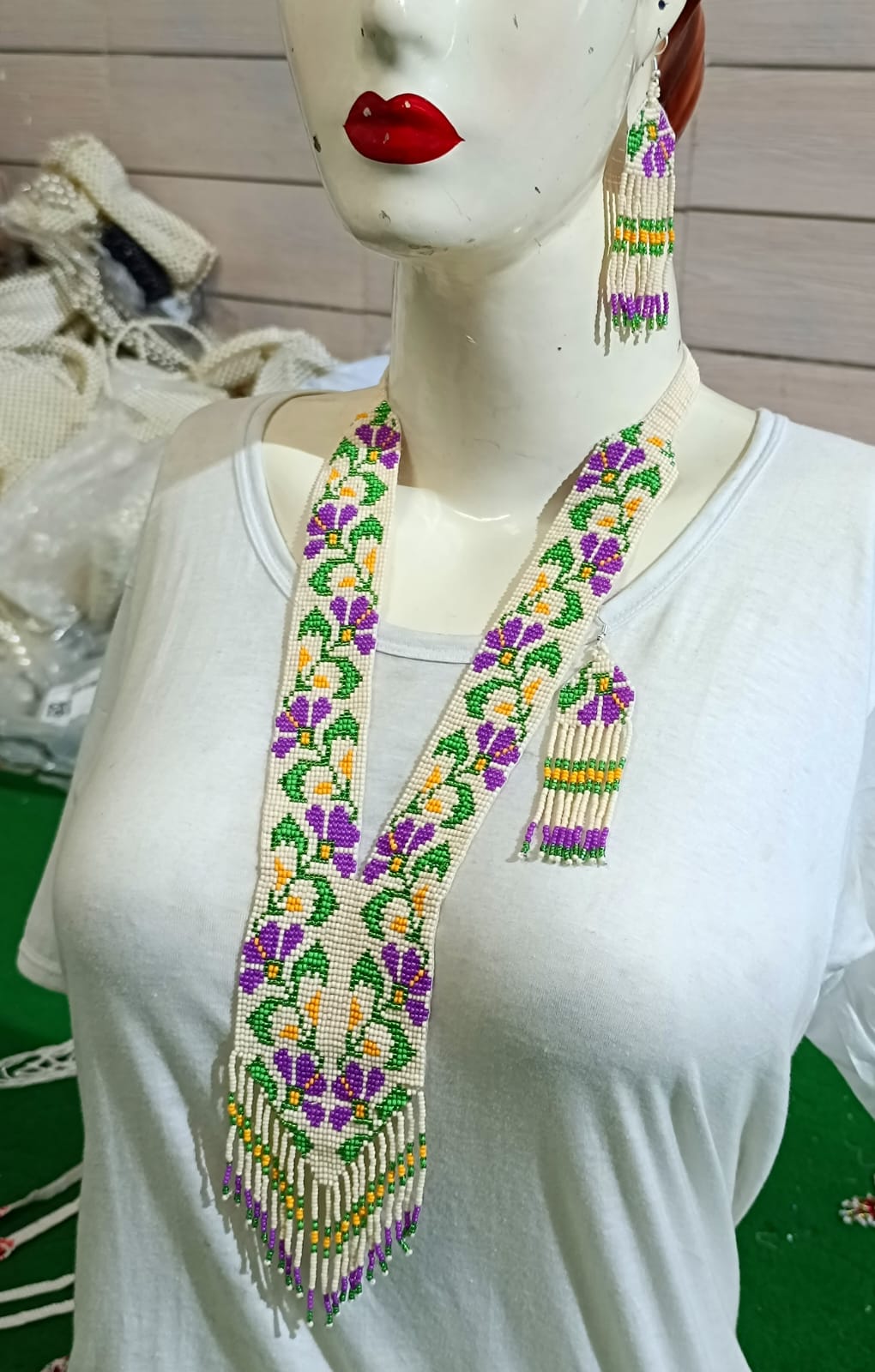 Handwoven Beaded Jewellery Set